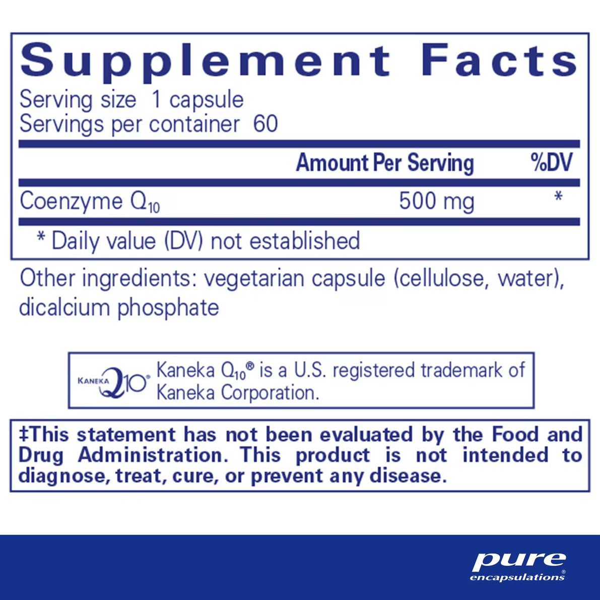 CoQ10  - 500 Mg. 60's