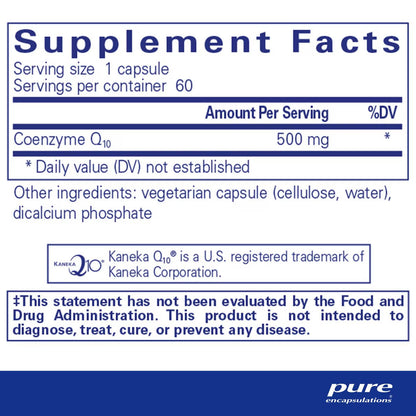 CoQ10  - 500 Mg. 60's