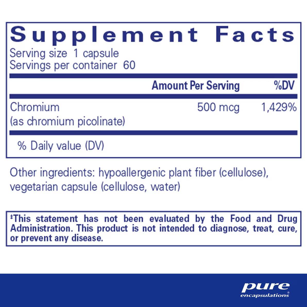 Chromium (picolinate) 500 mcg