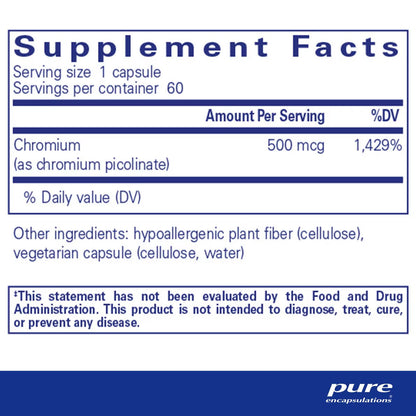 Chromium (picolinate) 500 mcg