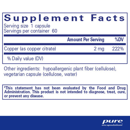 Copper (citrate) 60's