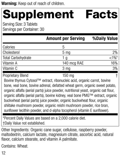 Congaplex® Chewable, 90 Tablets, Rev 12 Supplement Facts