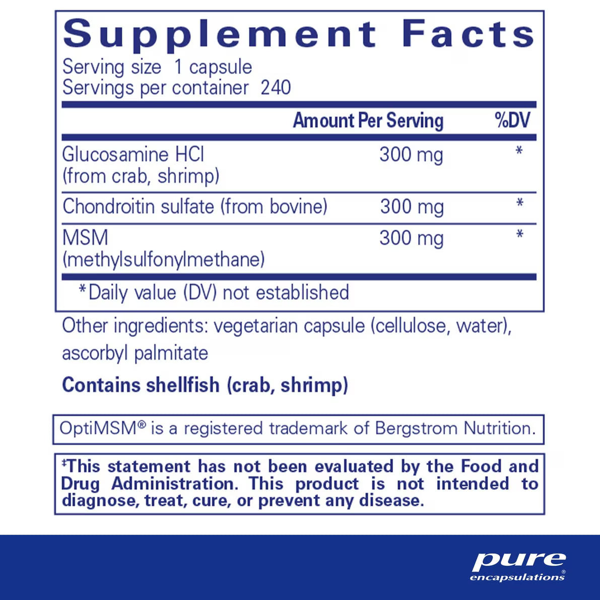 Glucosamine  Chondroitin with MSM