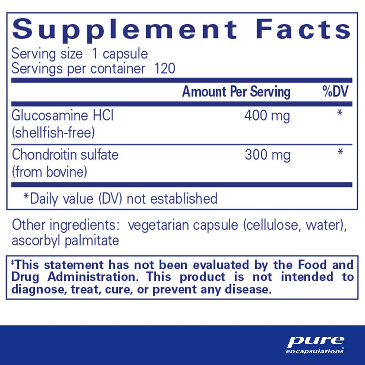 Glucosamine HCl  Chondroitin 120's