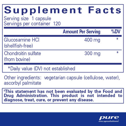 Glucosamine HCl  Chondroitin 120's