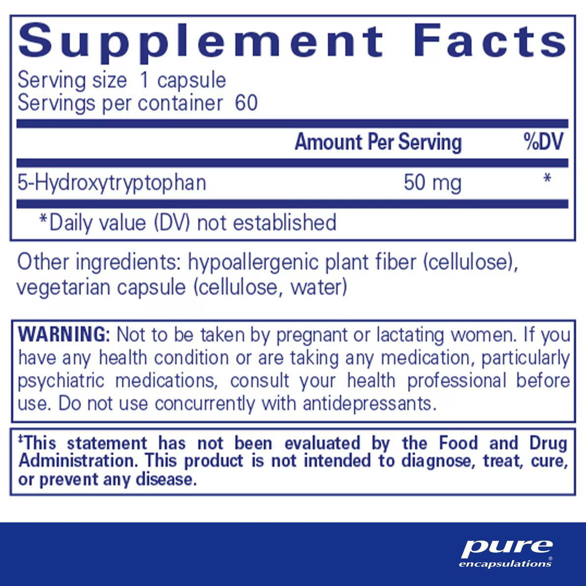 5-HTP (5-Hydroxytryptophan) 50 mg