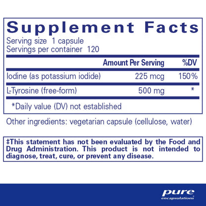 Iodine and Tyrosine 120's
