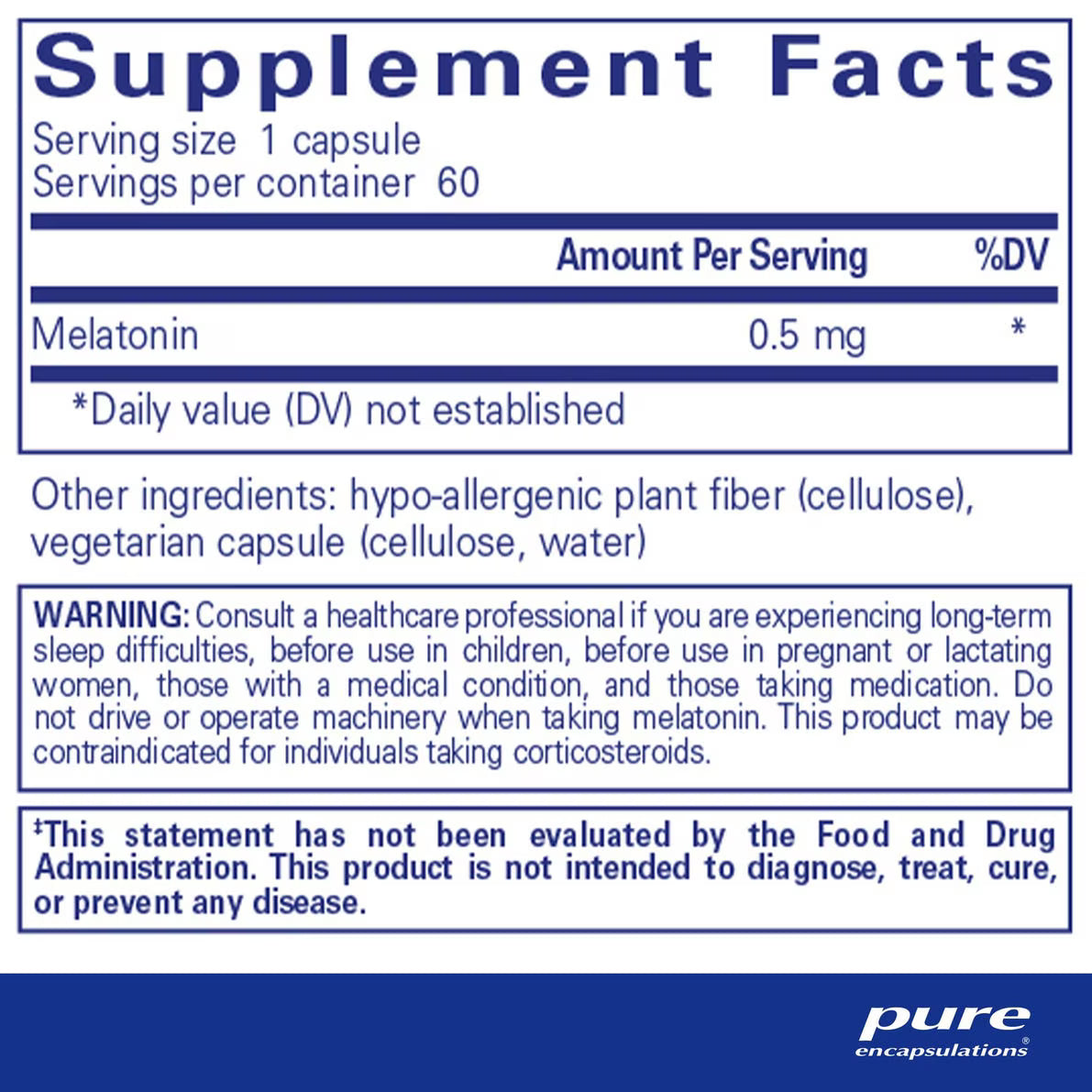 Melatonin 0.5 Mg