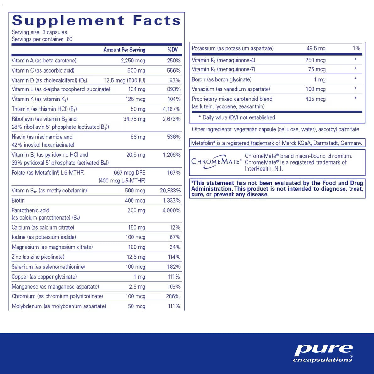 Nutrient 950® with Vitamin K 180's
