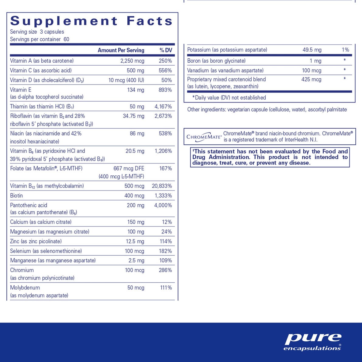 Nutrient 950® without Copper, Iron & Iodine 180's