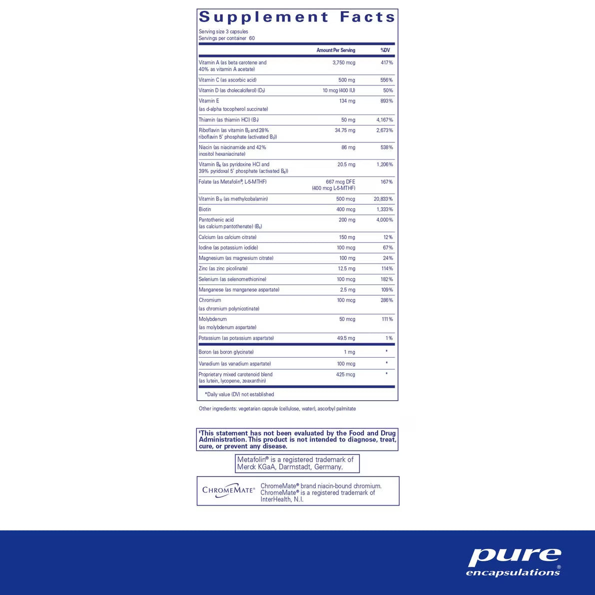 Nutrient 950® A without copper & iron 180's