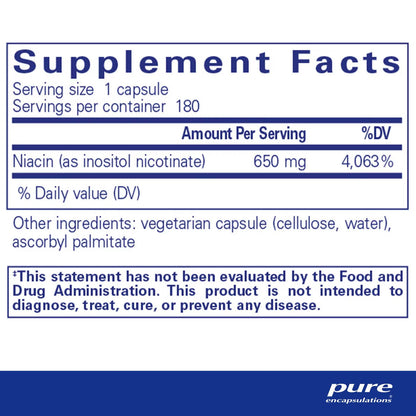 Niacitol® (no-flush niacin) 650 mg 180's