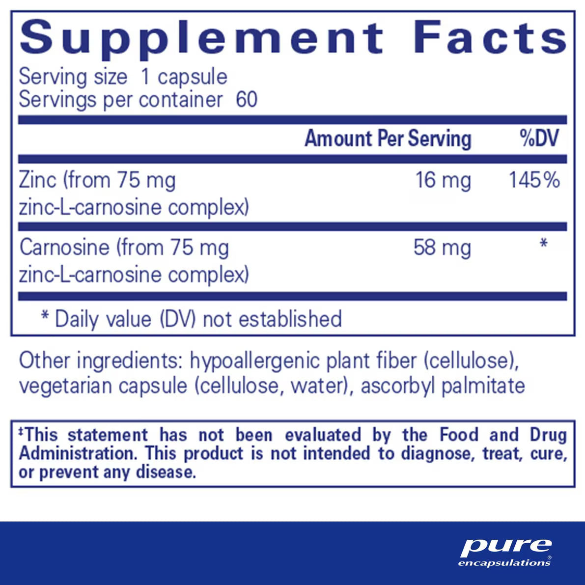 Peptic-Care‡ (Zinc-L-Carnosine) 60's