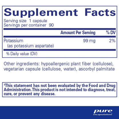 Potassium (aspartate) 90's