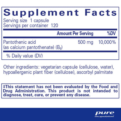 Pantothenic Acid 120's