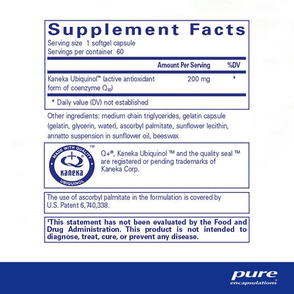 Ubiquinol-QH 200 mg 60's