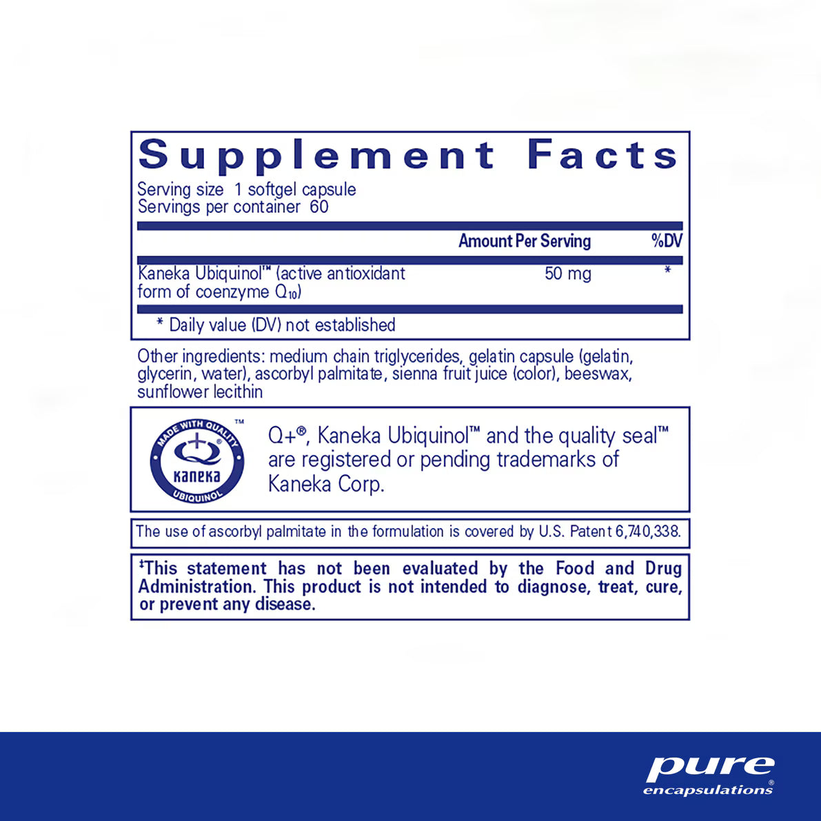 Ubiquinol-QH 50 mg 60's