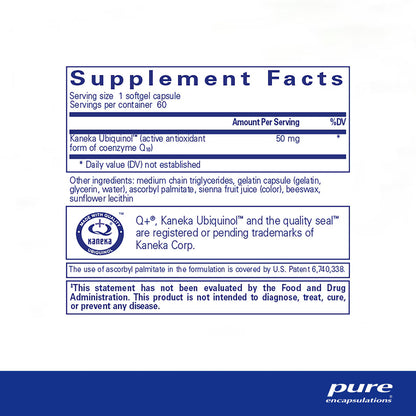 Ubiquinol-QH 50 mg 60's