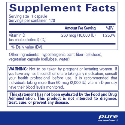 Vitamin D3 250 mcg (10,000 IU)