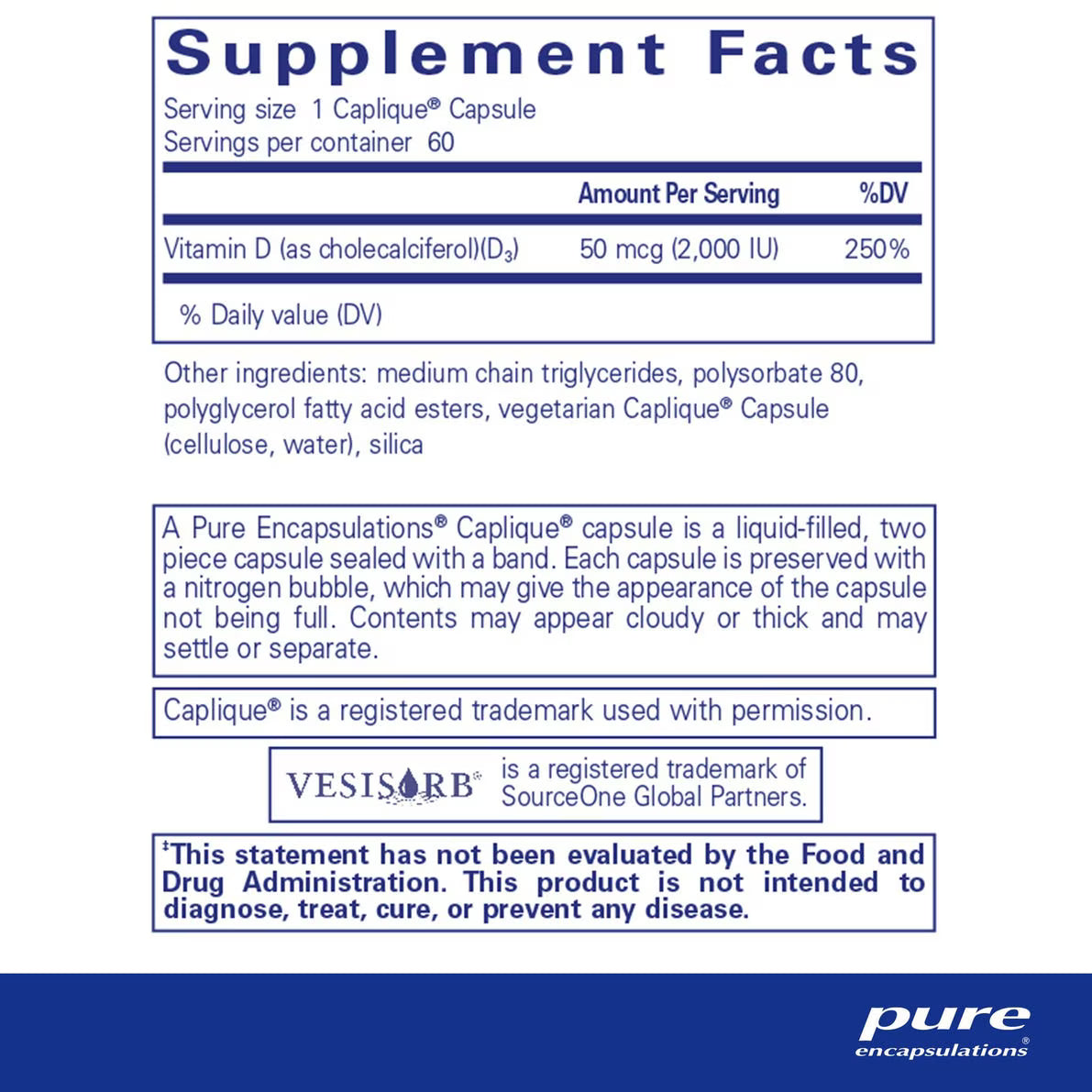 Vitamin D3 VESIsorb® 60's