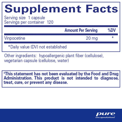 Vinpocetine 20 mg. 120's