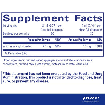 Zinc liquid 15 mg 120 ml