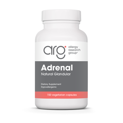 Allergy Research Group Adrenal – 150 vegetarian capsules bottle front label
