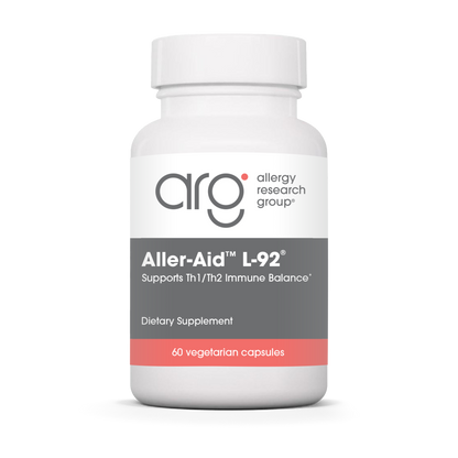 Allergy Research Group Aller-Aid™ L-92® – 60 vegetarian capsules bottle front label