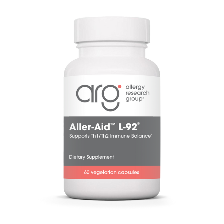 Allergy Research Group Aller-Aid™ L-92® – 60 vegetarian capsules bottle front label