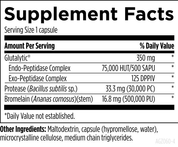 AllerGzyme™ 60 capsules supplement facts image