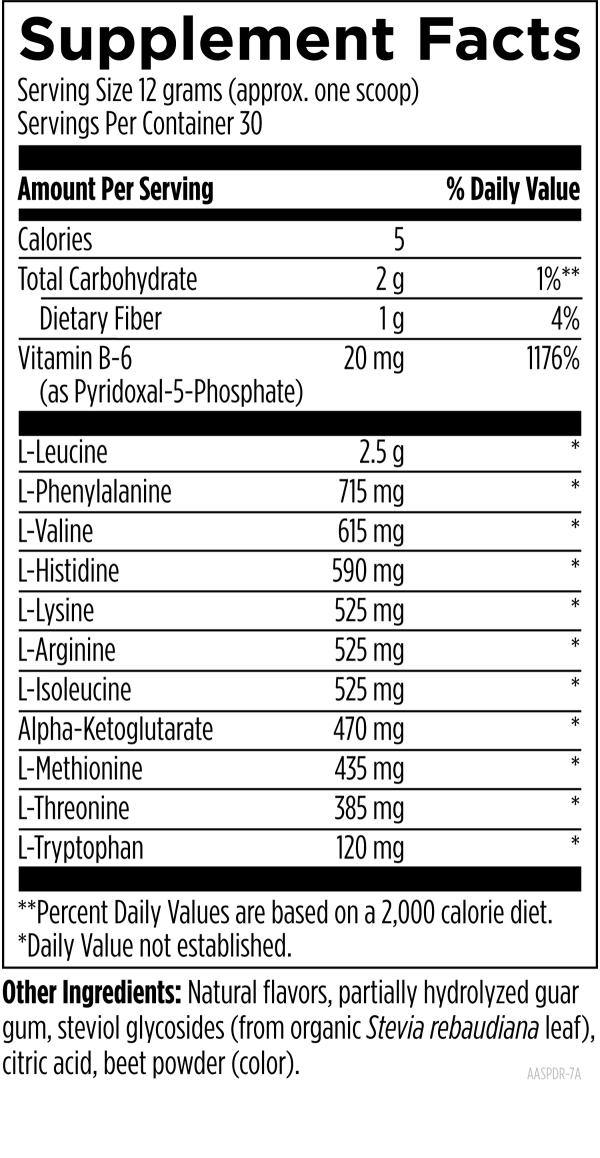 Amino Acid Supreme™ supplement facts image
