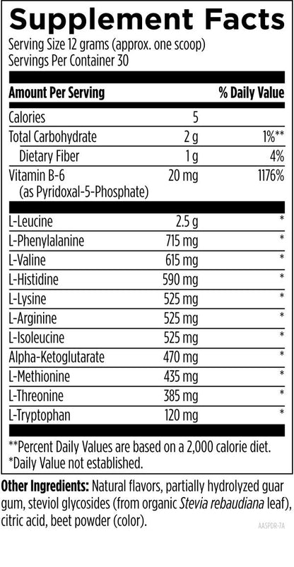 Amino Acid Supreme™ supplement facts image