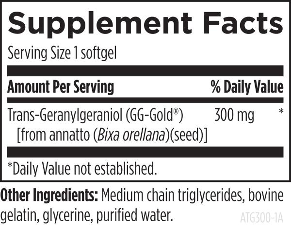 Annatto-GG™ 300 supplement facts image