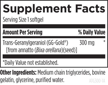 Annatto-GG™ 300 supplement facts image