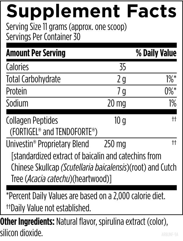 Arthroben® supplement facts image