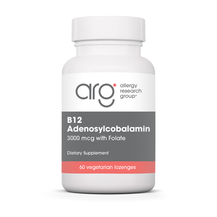 Allergy Research Group B12 Adenosylcobalamin - 60 vegetarian lozenges bottle front label