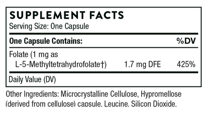 5-MTHF 1 mg - 60 Vegetarian Capsules