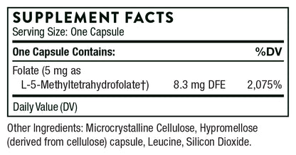 5-MTHF 5 mg - 60 Vegetarian Capsules