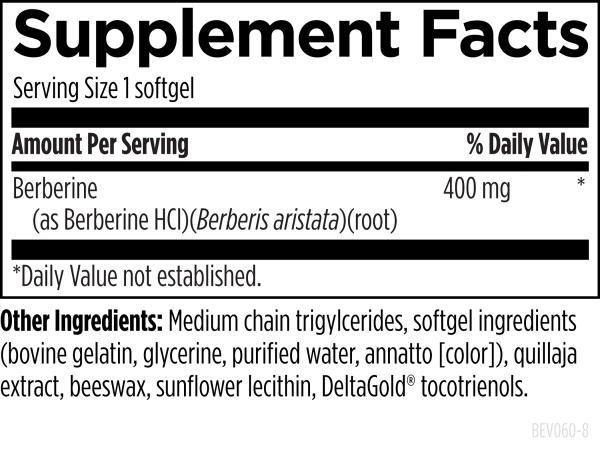 Berberine-Evail™ supplement facts image