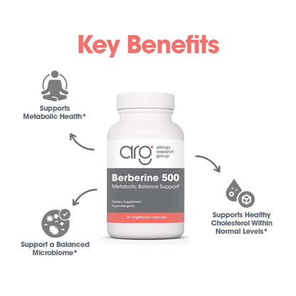Berberine 500 - suggested use: 1 capsule three times daily