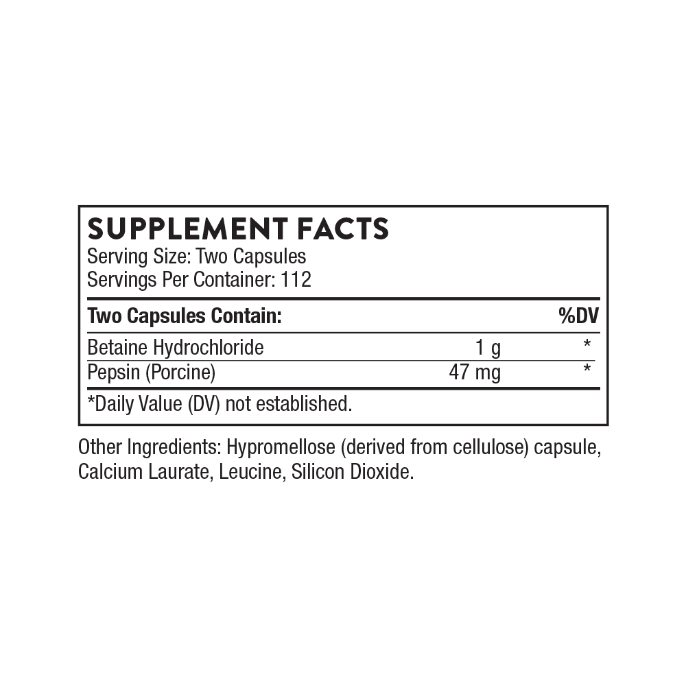 Betaine HCL & Pepsin 2