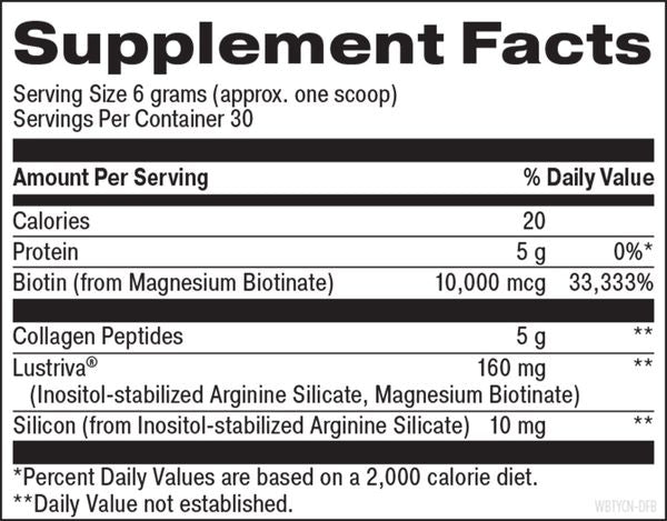 Beyond Brilliance™ supplement facts image