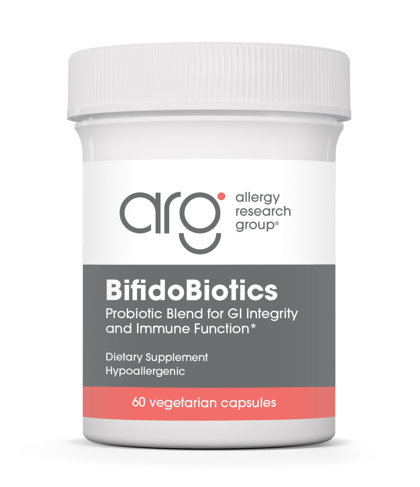 Allergy Research Group BifidoBiotics - 60 vegetarian capsules bottle front label