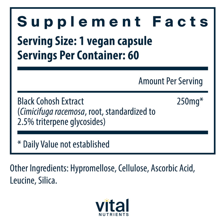 Black Cohosh Extract 250mg