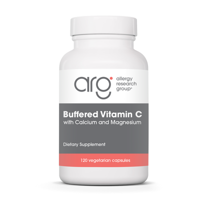 Allergy Research Group Buffered Vitamin C - 120 vegetarian capsules bottle front label