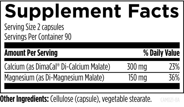 Cal/Mag 2:1 180 capsules supplement facts image