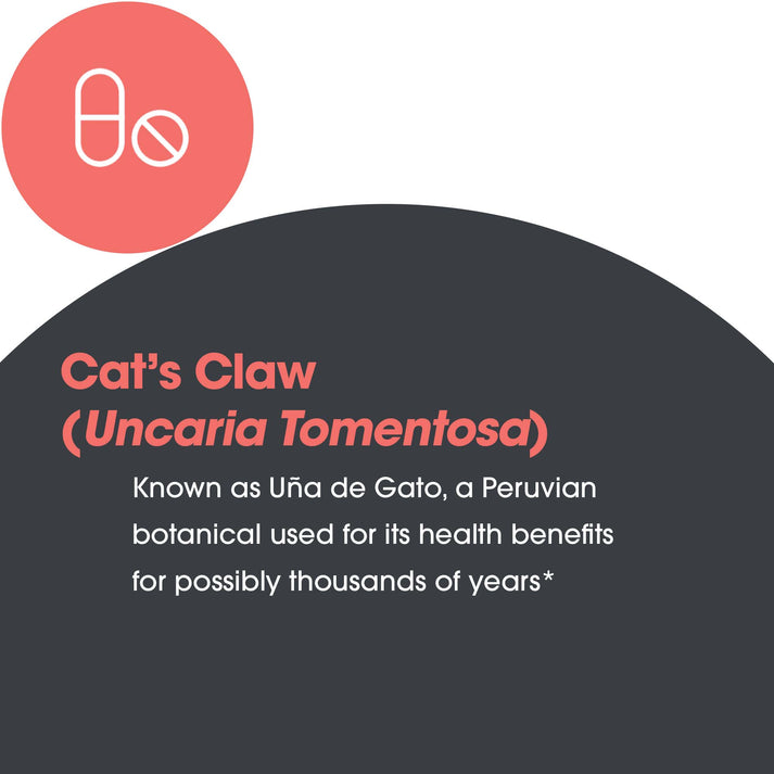 Cat's Claw - suggested use: 1 capsule twice daily with meals