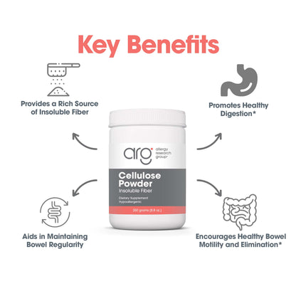 Cellulose Powder - suggested use: 1 teaspoon mixed with water, two or three times daily before meals