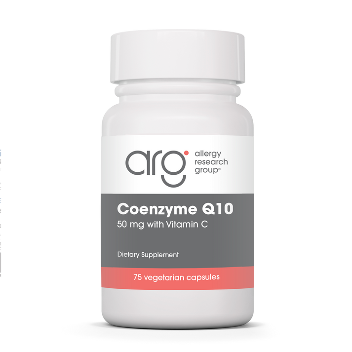 Allergy Research Group Coenzyme Q10 50 mg - 5 vegetarian capsules bottle front label