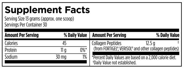 Collagen Complex™ supplement facts image